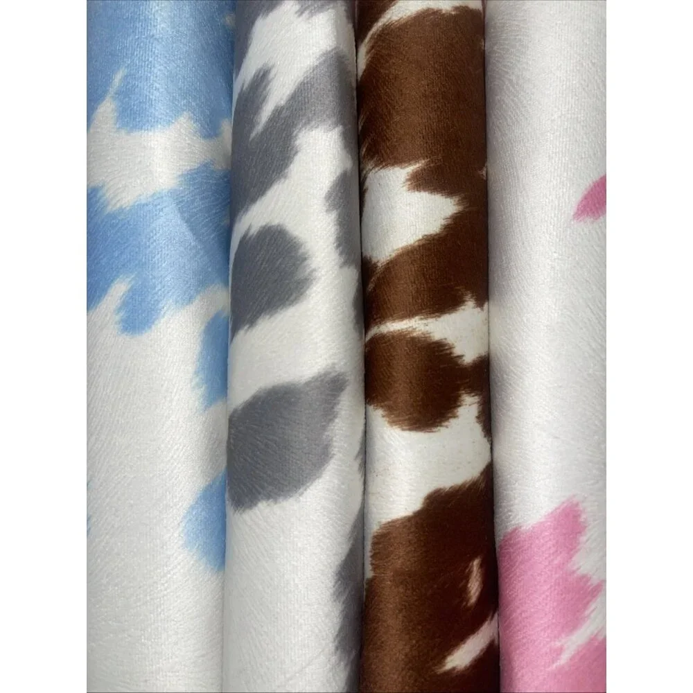 Cow Print Patterned Fabric Rolls Assorted Colors